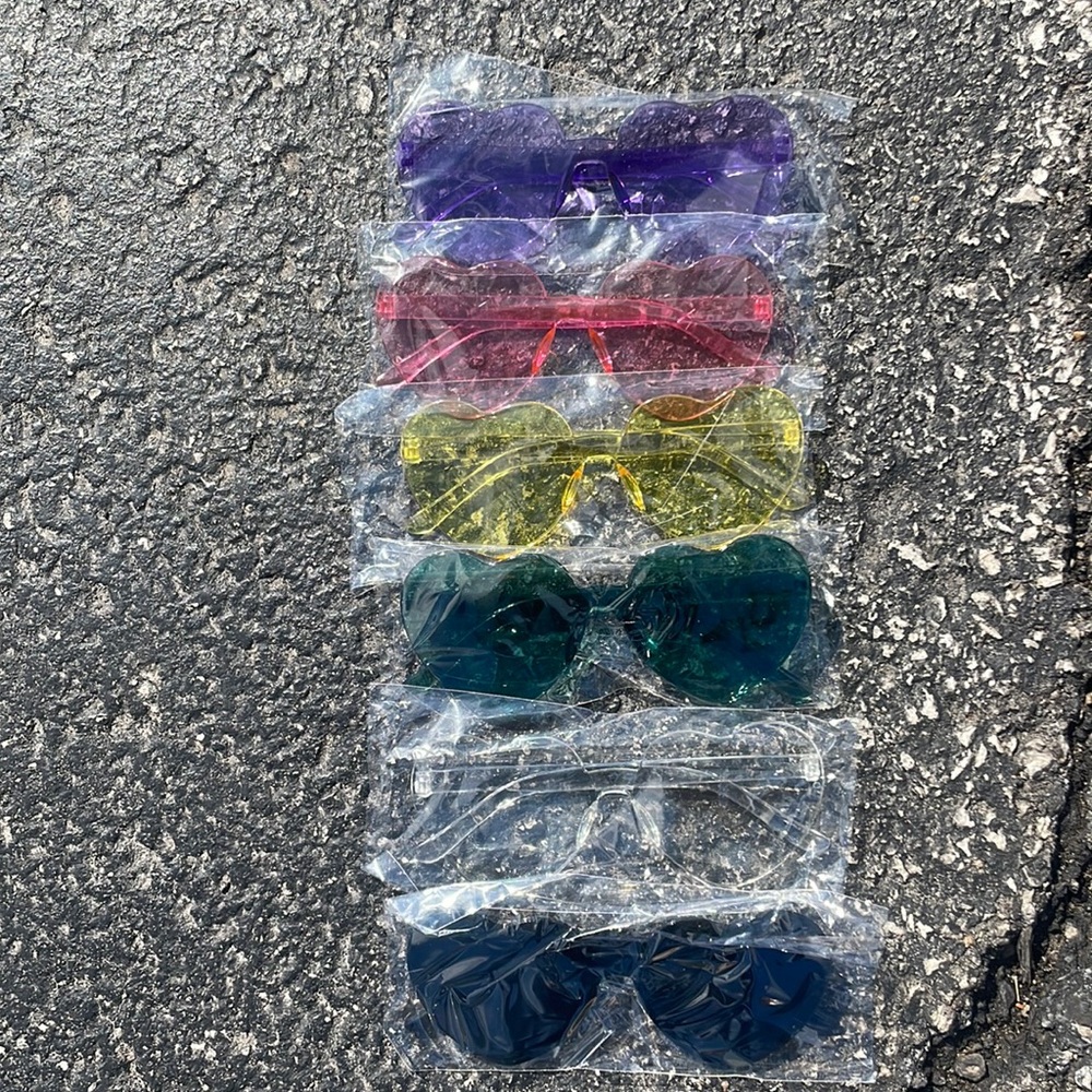 Heart shaped Sun glasses sold separately pick your color!